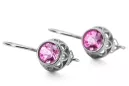 Vintage craft Earrings Amethyst Sterling silver 925 vec117s